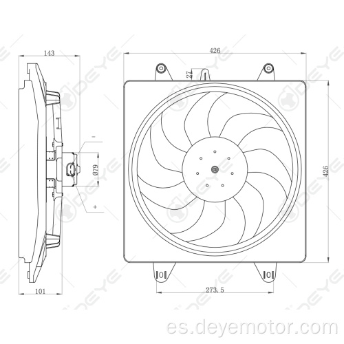 Nuevos productos ventilador de refrigeración del radiador para VW GOLF